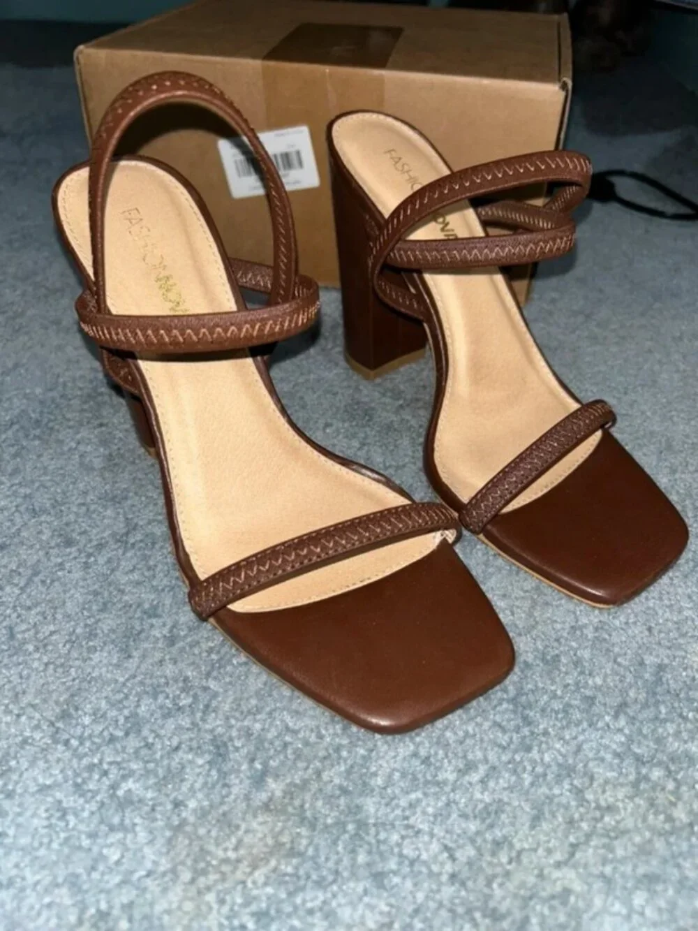 Brown fashion nova heels